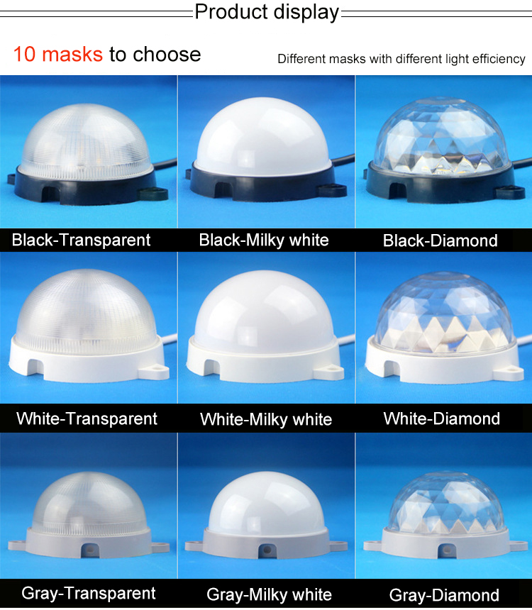 DC24V/AC220V Diameter 5/8/10/15cm 5050SMD Single color Round Pixel Module Outdoor Waterproof IP67 Round Point Light Led Pixel Light-10 lights for sale DC24V/AC220V Diameter 5/8/10/15cm 5050SMD Single color Round Pixel Module Outdoor Waterproof IP67 Round Point Light Led Pixel Light-10 lights for sale
